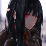 Anime Girl With Red Eyes