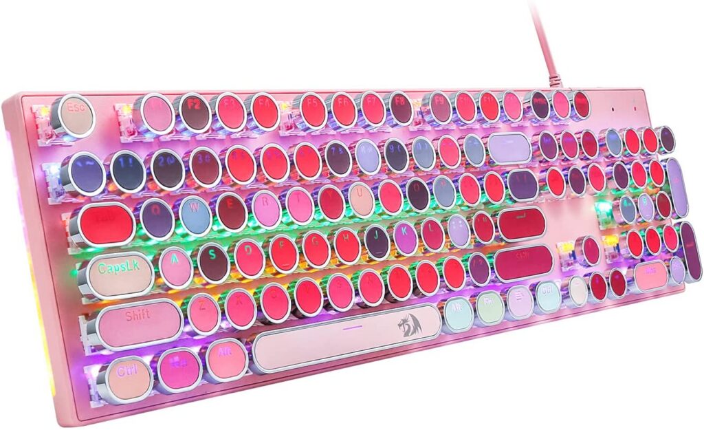 Retro RainBow Kawaii Keyboard