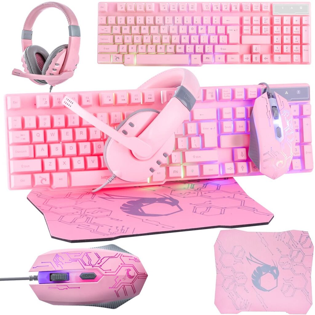 Pink Retro Kawaii Keyboard