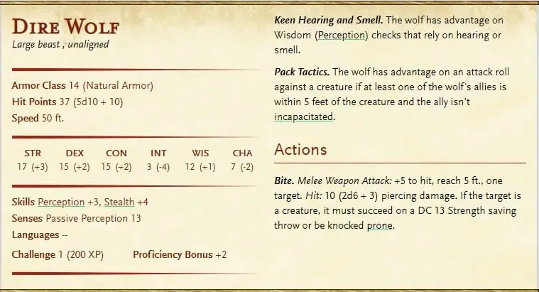 Dire Wolf Tactics