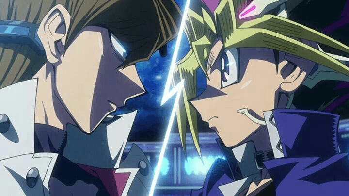 Yugi Moto and Seto Kaiba